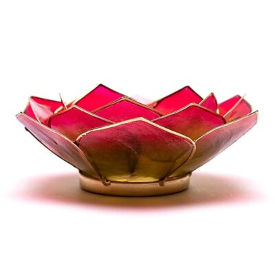 Lotus sfeerlicht | Bladvorm Roze/Groen Goudrand