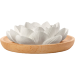 Geursteen met houten onderlegger – Lotus