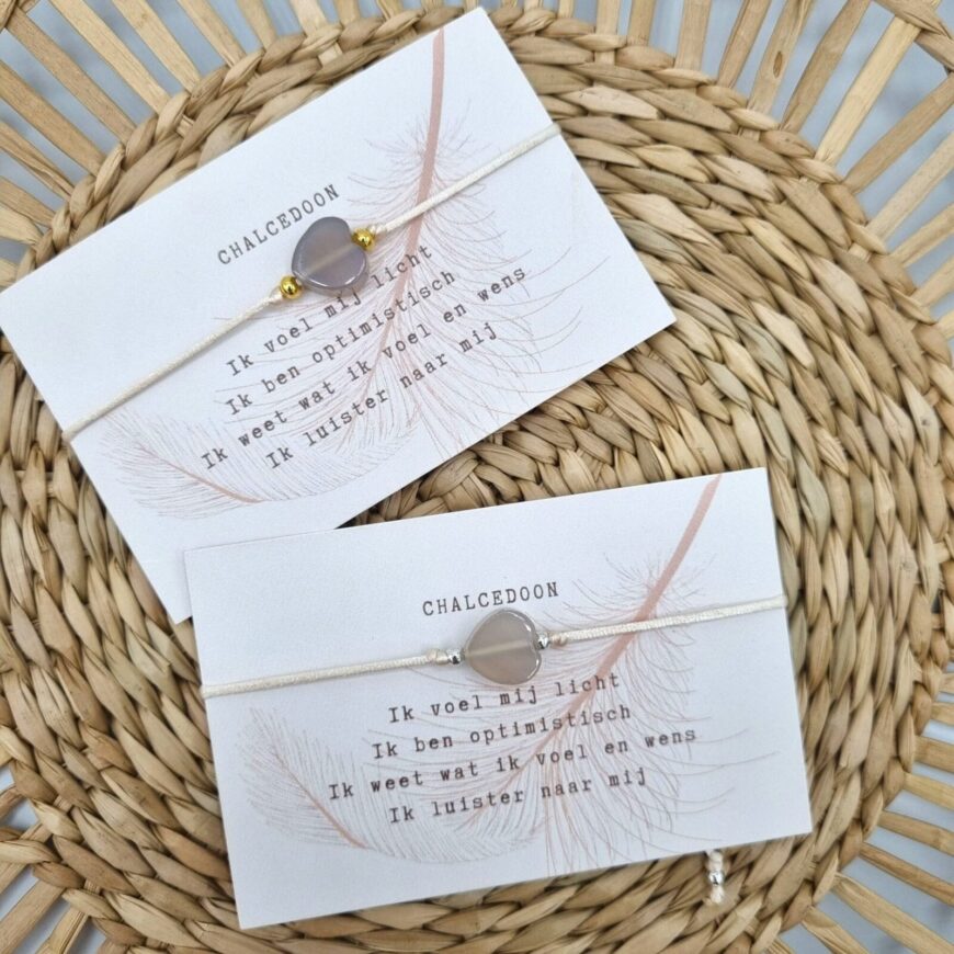 Typisch Shanna | Edelsteenarmband | Hartje Chalcedoon Typisch Shanna | Edelsteenarmband | Hartje Chalcedoon