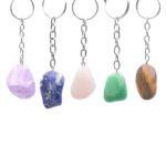 Edelsteen Robuuste Sleutelhanger | Rozenkwarts