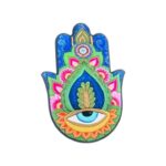 Keramische Fatima Hand met standaard | 10,5 x 14,5 cm