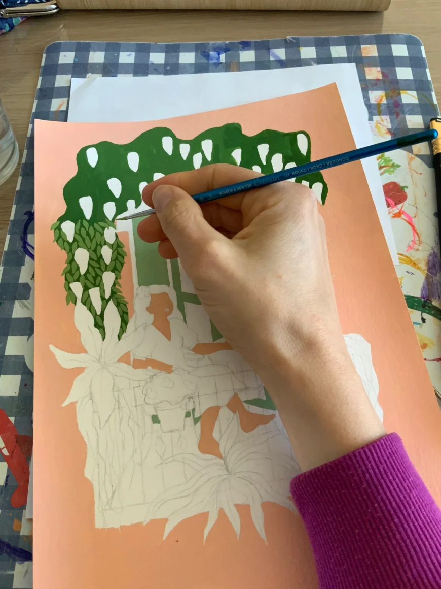 Ansichtkaart Green Balcony A6