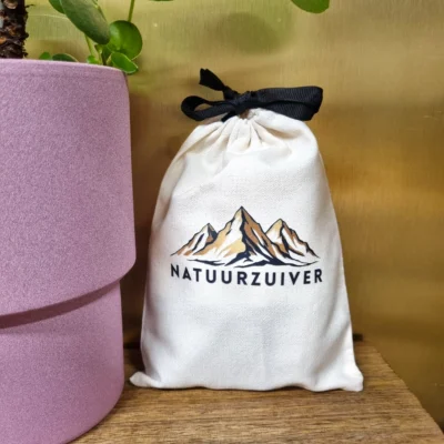 Natuurzuiver Luxe Bewaarzak met logo