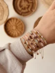 Typisch Shanna | Edelsteen armbandje Tiny Truths Affirmatie | Gouden Driehoek