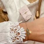 Typisch Shanna | Edelsteen armbandje met postcard | A Flower To Cheer You Up