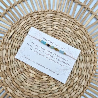 Typisch Shanna | Edelsteen armbandje Tiny Truths Affirmatie | Overvloed voor jou