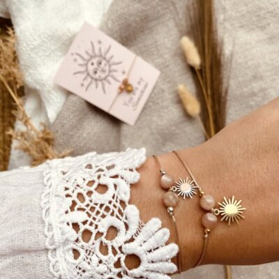 Typisch Shanna Edelsteen Postcard Armband Zonnesteen Zilverkleurig Goudkleurig You Are My Sunshine