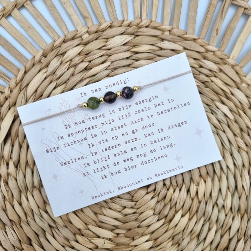 Typisch Shanna | Edelsteen Armbandje | Ik Ben Moedig