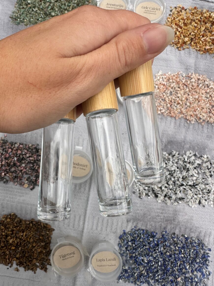 DIY Roller | Helder Glas | 10 ML | Houtnerf DIY Roller | Helder Glas | 10 ML | Houtnerf