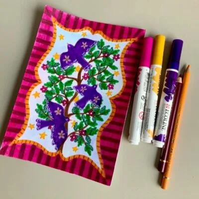 Ansichtkaart Vogels A6