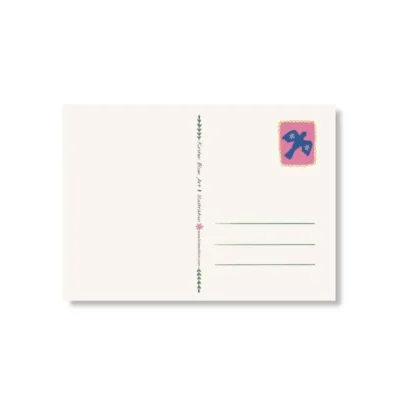 Kirsten Blom Ansichtkaart Fly away with me A6 achterzijde