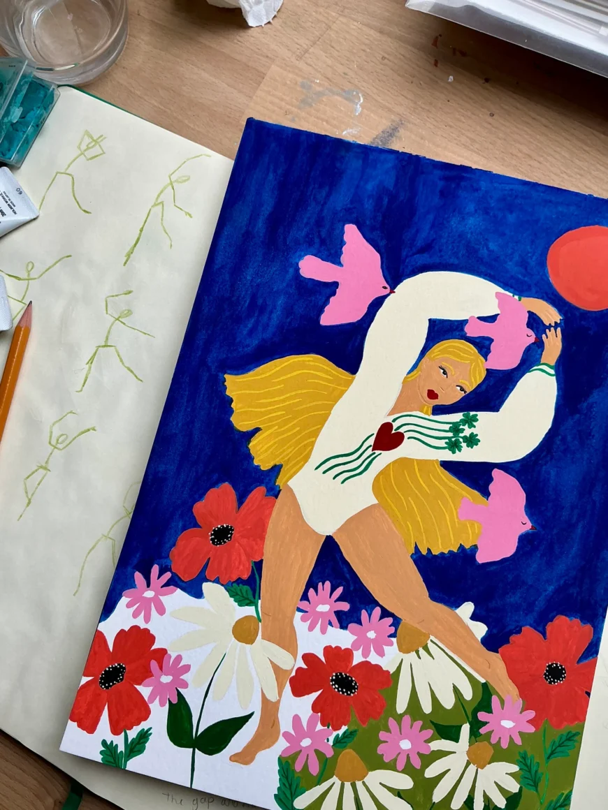 Ansichtkaart Fly Away With Me | A6