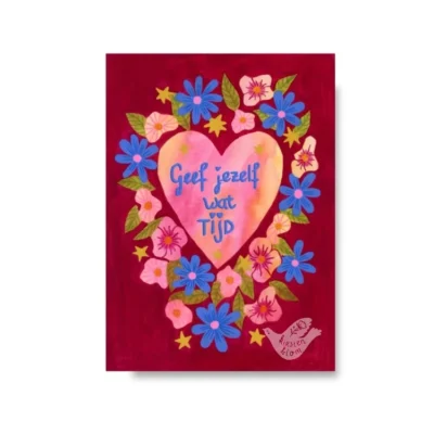 Ansichtkaart Geef jezelf tijd A6