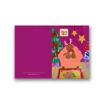 Dubbele kerstkaart met envelop 'Holly Jolly'