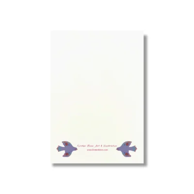 Kirsten Blom Enkele Kerstkaart Love and peace A6 achterzijde