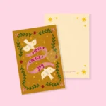 Enkele kerstkaart Love, peace & joy A6