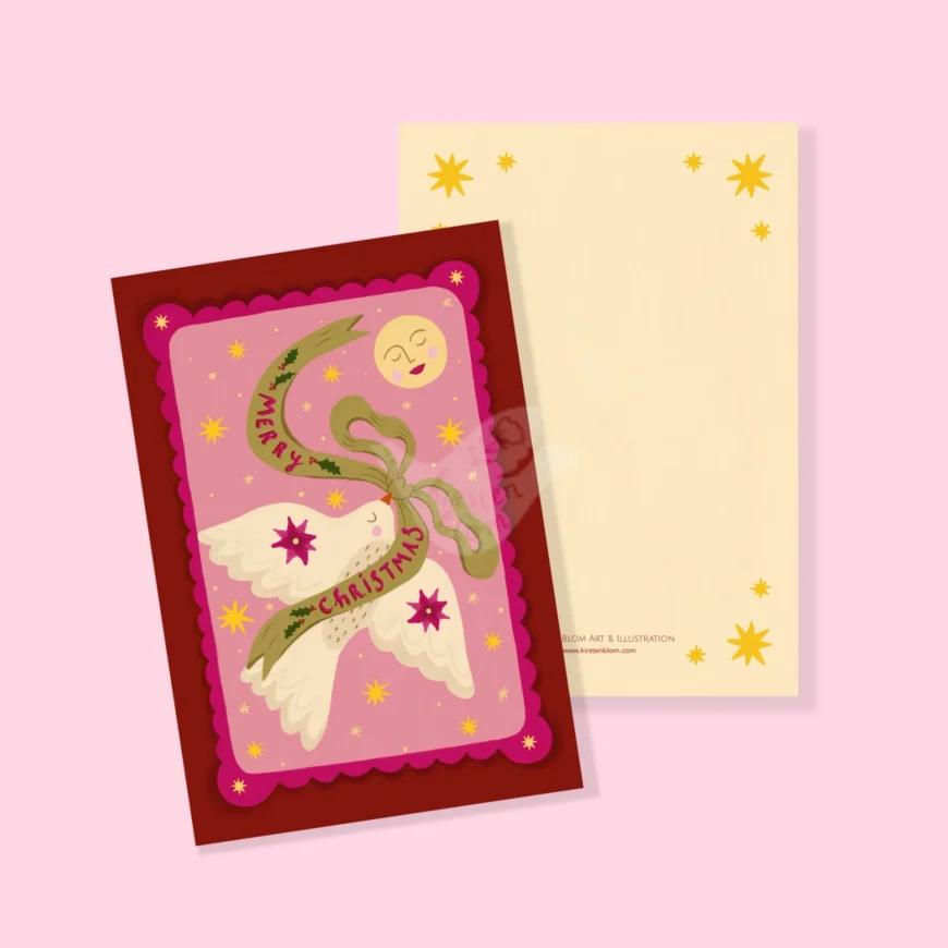 Enkele kerstkaart Merry christmas A6